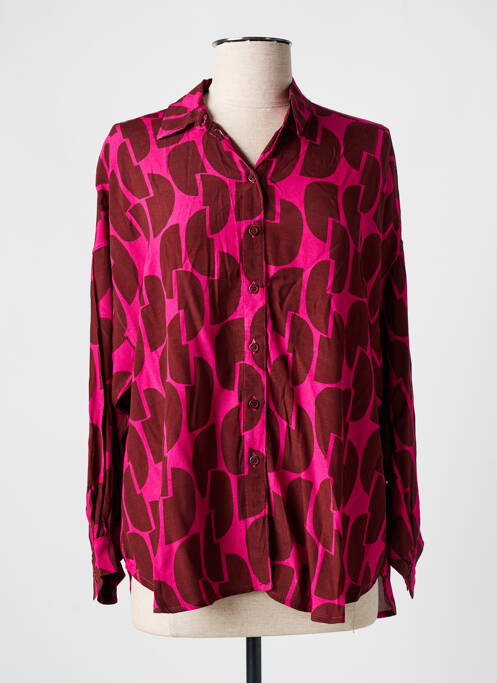 Cămașă imprimeu fantezie mâneci lungi roz HOD femme