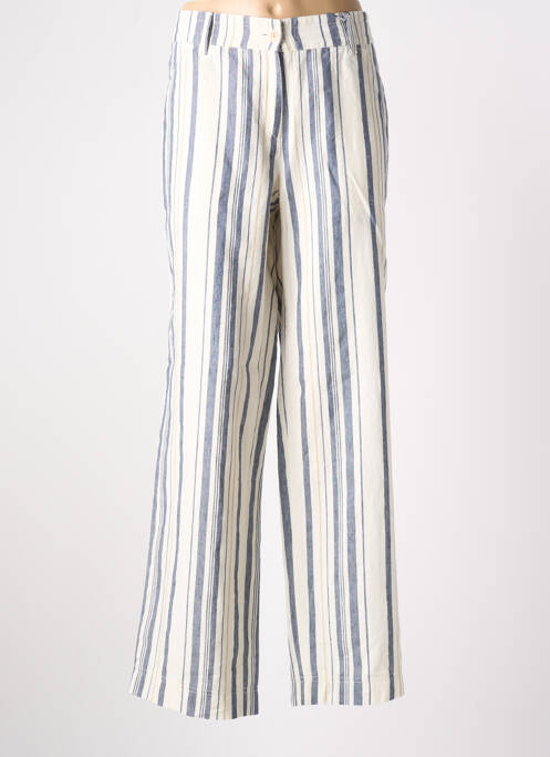 Pantalon larg închidere cu fermoar sub clapetă cu nasturi mărime normală albastru ATELIER GARDEUR femme