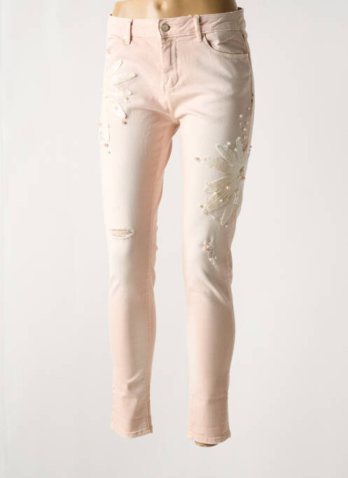 Blugi cu croială slim roz FRACOMINA femeie