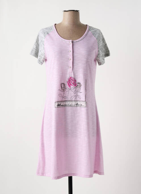 Cămașă de noapte imprimeu floral roz MASSANA femme