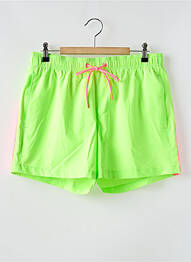 Șort de baie efect material satinat verde SUNDEK homme