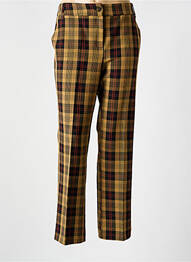 Pantalon drept țesătură crep mărime normală maro EMME M femme