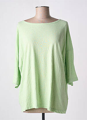Tricou guler rotund mâneci scurte verde AMERICAN VINTAGE femeie