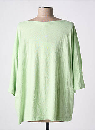 Tricou guler rotund mâneci scurte verde AMERICAN VINTAGE femeie