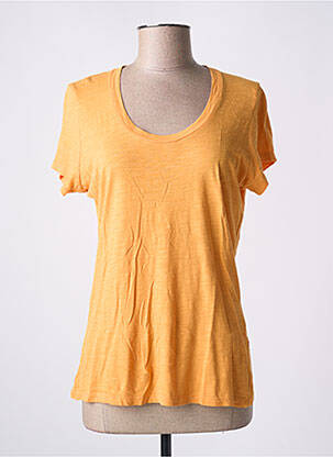 Tricou elasticitate mâneci scurte portocalie AMERICAN VINTAGE femeie