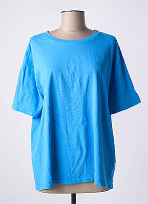 Tricou croială dreaptă mâneci scurte albastru AMERICAN VINTAGE femeie