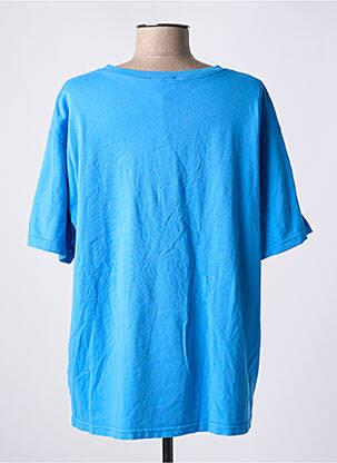 Tricou croială dreaptă mâneci scurte albastru AMERICAN VINTAGE femeie