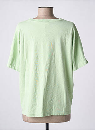 Tricou croială dreaptă mâneci scurte verde AMERICAN VINTAGE femeie