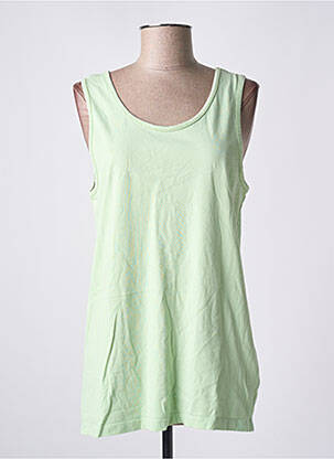 Maiou țesătură jersey fără mâneci verde AMERICAN VINTAGE femeie