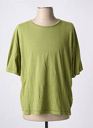 Tricou guler rotund mâneci scurte verde AMERICAN VINTAGE femeie