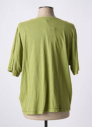 Tricou guler rotund mâneci scurte verde AMERICAN VINTAGE femeie