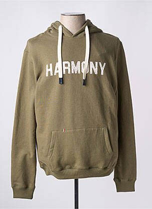 Hanorac cu glugă verde HERO SEVEN bărbat