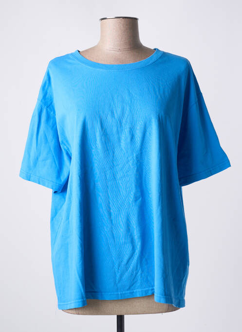 Tricou croială dreaptă mâneci scurte albastru AMERICAN VINTAGE femme