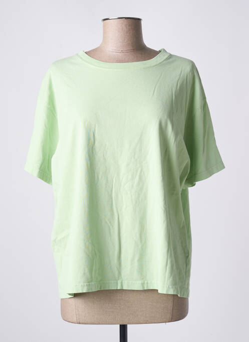 Tricou croială dreaptă mâneci scurte verde AMERICAN VINTAGE femme