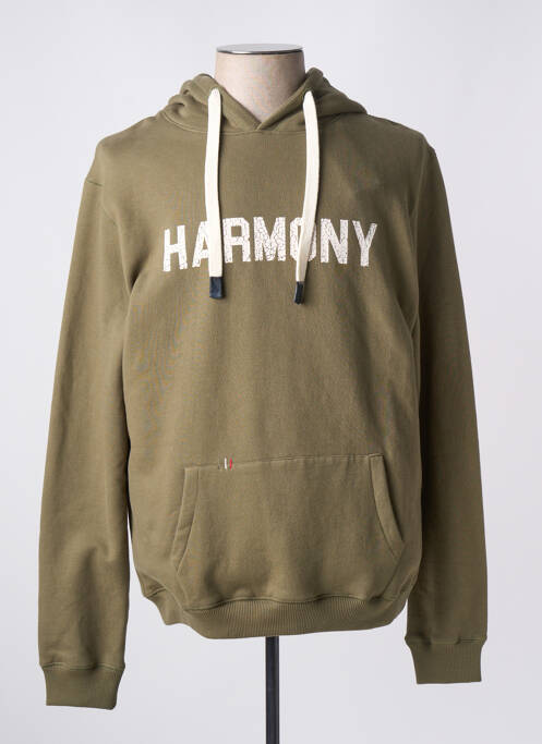 Hanorac cu glugă verde HERO SEVEN bărbat