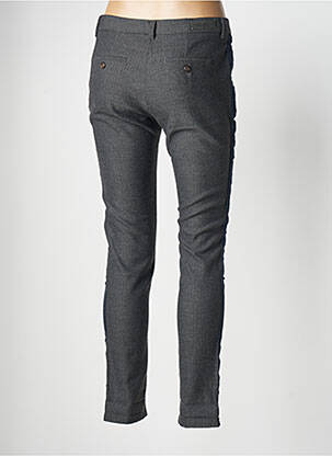 Pantalon chino broderie galoni laterali talie joasă gri REIKO femeie