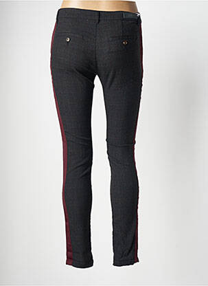 Pantalon chino broderie galoni laterali talie joasă gri REIKO femeie