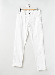 Pantalon chino țesătură poplin mărime normală alb HERO SEVEN homme