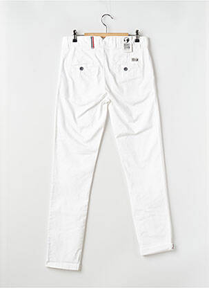 Pantalon chino țesătură poplin mărime normală alb HERO SEVEN bărbat