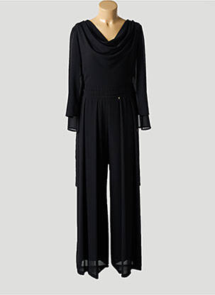 Salopetă-pantalon țesătură crep mâneci 3/4 negru RINASCIMENTO femeie