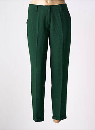 Pantalon 7/8 închidere cu fermoar sub clapetă cu nasturi verde PAKO LITTO femeie