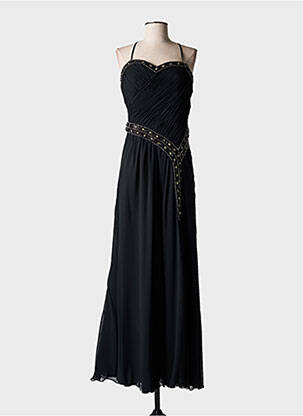 Rochie lungă croială evazată fără mâneci negru FASHION NEW YORK femeie