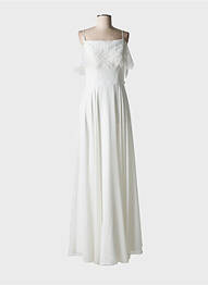 Rochie lungă croială evazată fără mâneci alb FASHION NEW YORK femeie