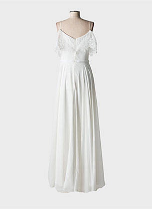 Rochie lungă croială evazată fără mâneci alb FASHION NEW YORK femeie