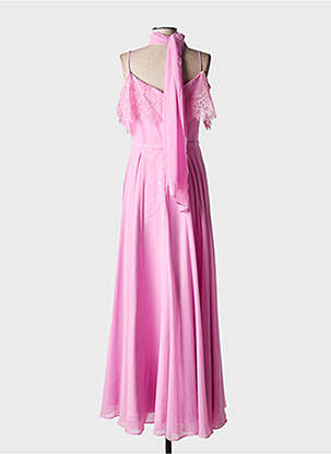 Rochie lungă croială evazată fără mâneci roz FASHION NEW YORK femeie