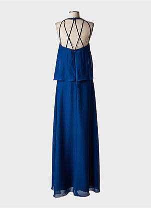 Rochie lungă croială evazată fără mâneci albastru FASHION NEW YORK femeie