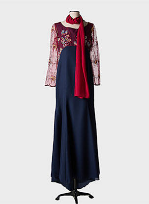 Rochie lungă albastru CEREMONIE femeie