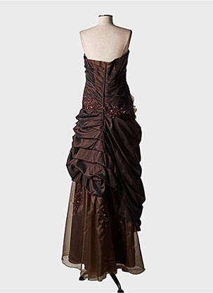 Rochie lungă fără mâneci fără mâneci maro MISS PARIS femeie