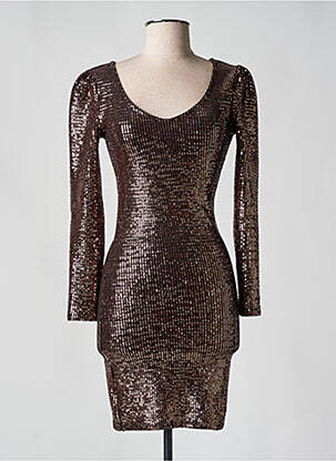 Rochie scurtă maro MY LITTLE PRINCESS femeie