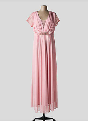 Rochie lungă roz NINA LOO femeie