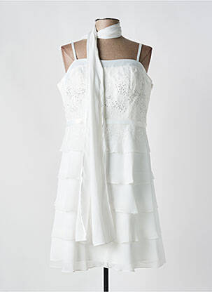 Rochie scurtă fără mâneci fără mâneci alb CREATIF PARIS femeie