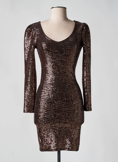 Rochie scurtă maro MY LITTLE PRINCESS femeie