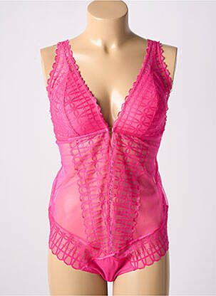 Body de lenjerie broderie roz MEY femeie