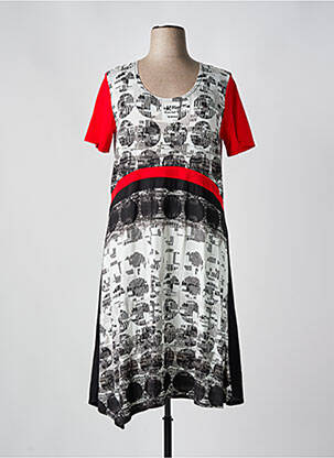 Rochie midi mâneci scurte mâneci scurte negru FA CONCEPT femeie