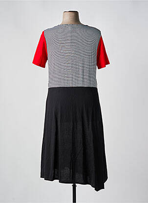 Rochie midi mâneci scurte mâneci scurte negru FA CONCEPT femeie