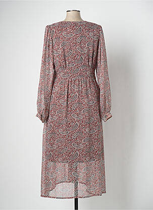 Rochie lungă mâneci lungi mâneci lungi maro ANDAM femeie