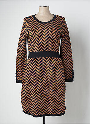 Rochie midi maro MARBLE femeie