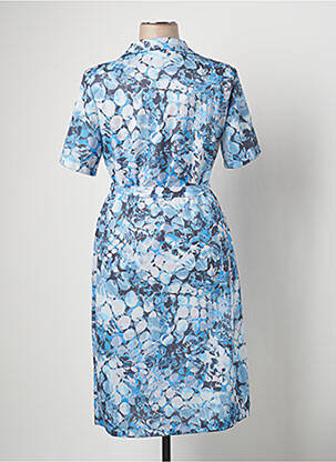 Rochie midi imprimeu fantezie mâneci scurte albastru VALMODE femeie