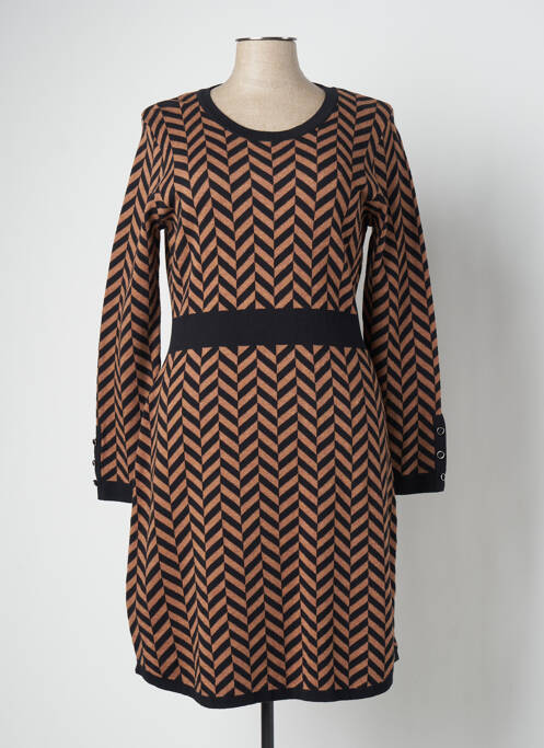 Rochie midi maro MARBLE femeie