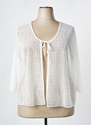 Vestă cu mâneci lungi alb TELMAIL femeie