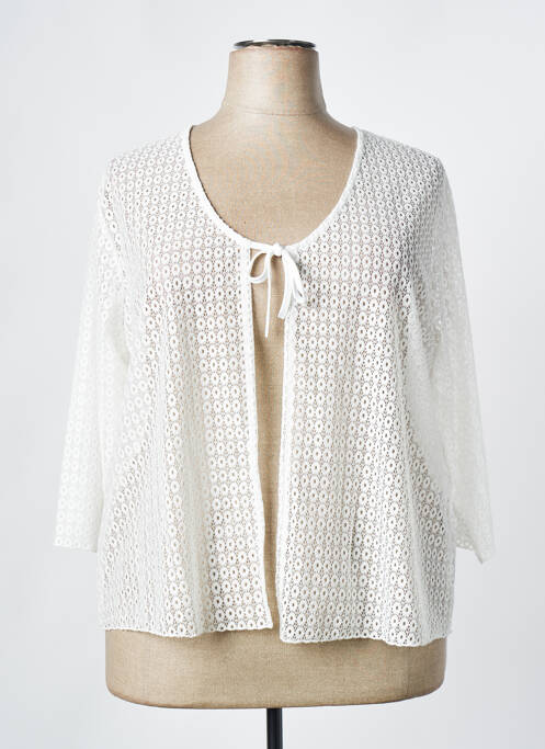 Vestă cu mâneci lungi alb TELMAIL femeie