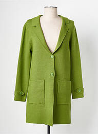 Vestă cu mâneci lungi elasticitate verde SCORZZO femme