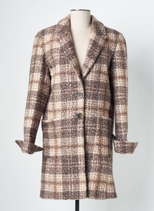 Palton lung maro SIGNE NATURE femeie