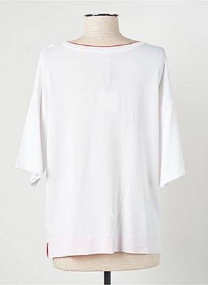 Pulover elasticitate mâneci 3/4 alb WNT COLLECTION femeie