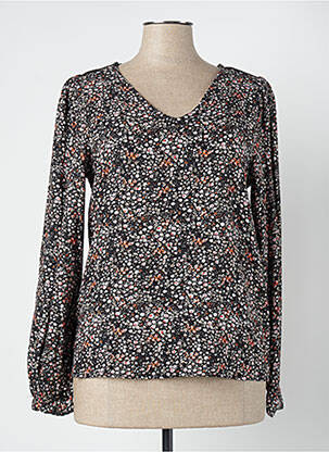 Bluză imprimeu floral mâneci lungi negru C'EST BEAU LA VIE femeie