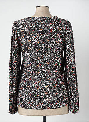 Bluză imprimeu floral mâneci lungi negru C'EST BEAU LA VIE femeie